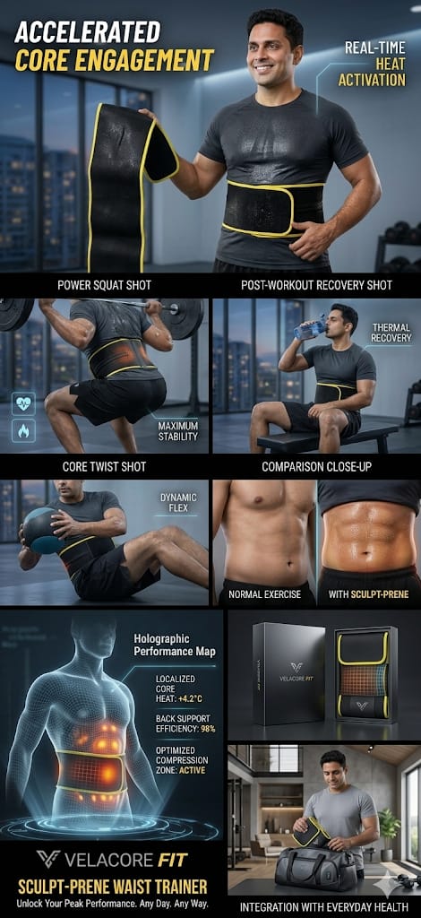 Premium Sweat Slim Belt – Adjustable Waist Trimmer & Core Support