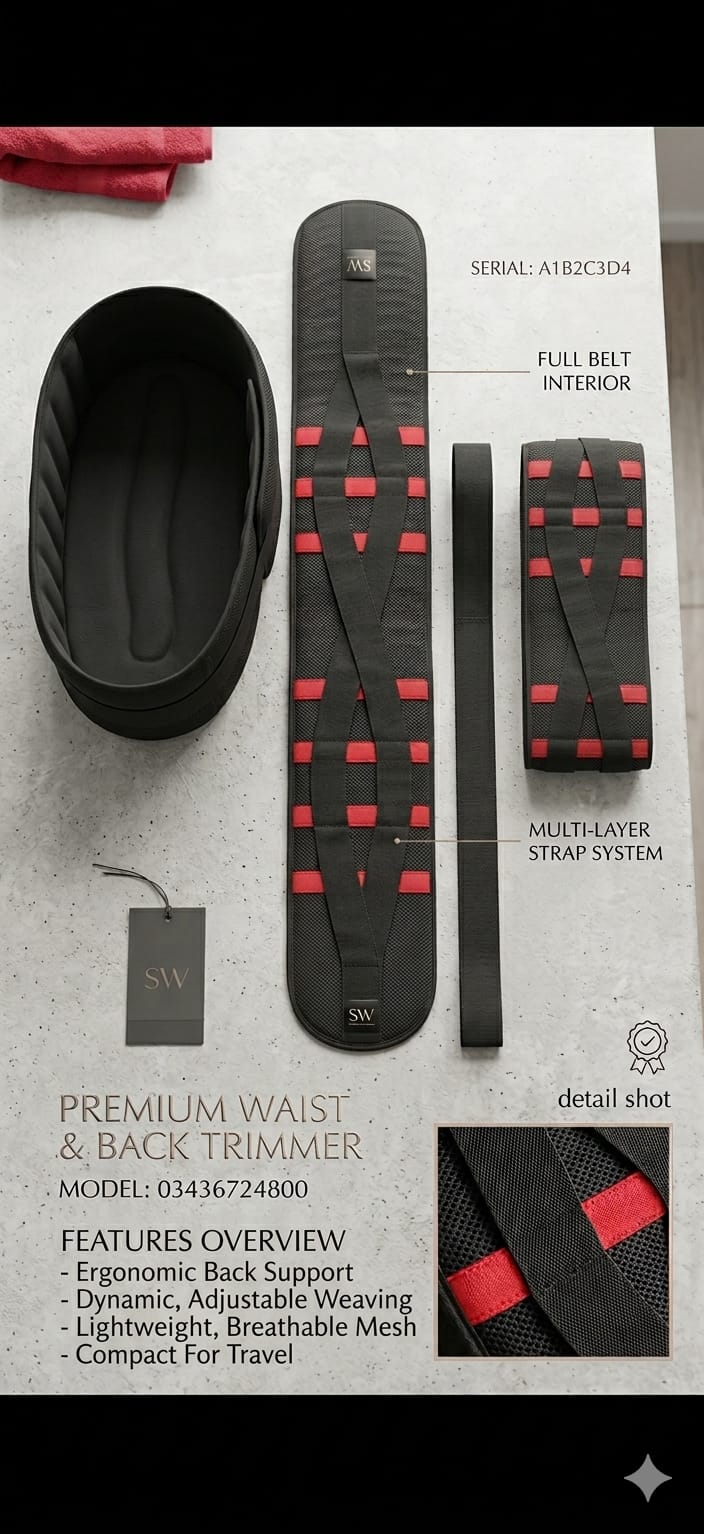 Ultimate Steel Rod Back Support & Tummy Trimmer Belt