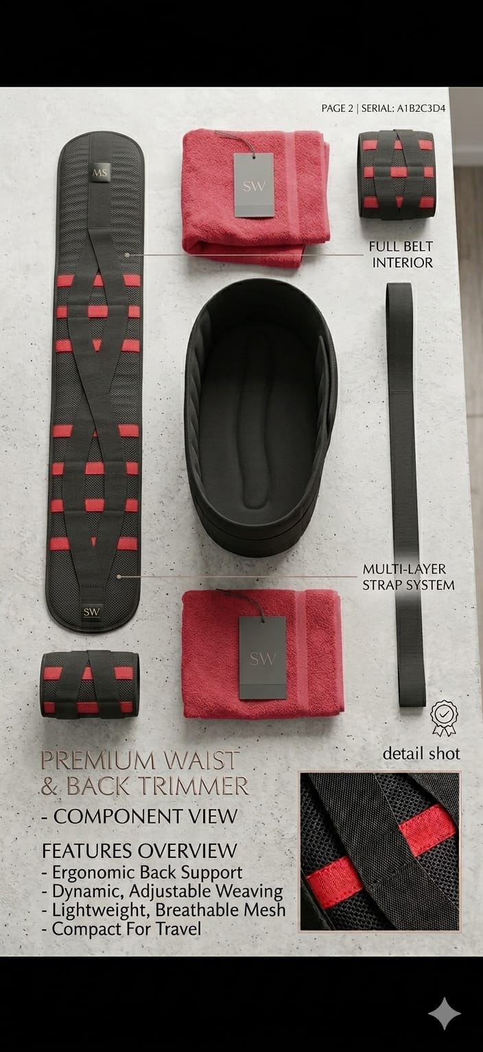 Ultimate Steel Rod Back Support & Tummy Trimmer Belt